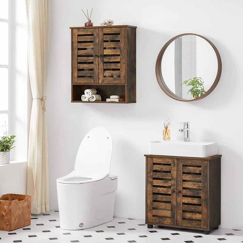 Wandkast met 2 deuren - Vintagebruin