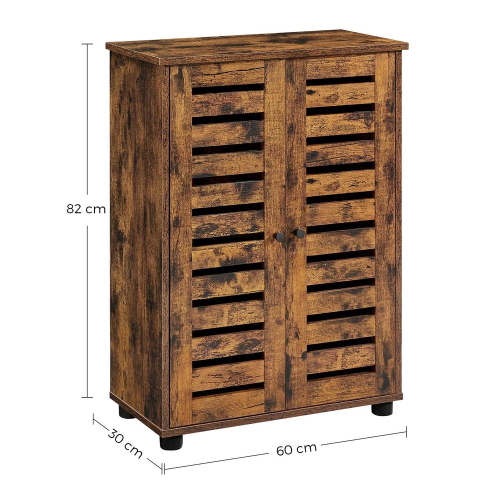 Dressoir met lameldeuren - Vintagebruin