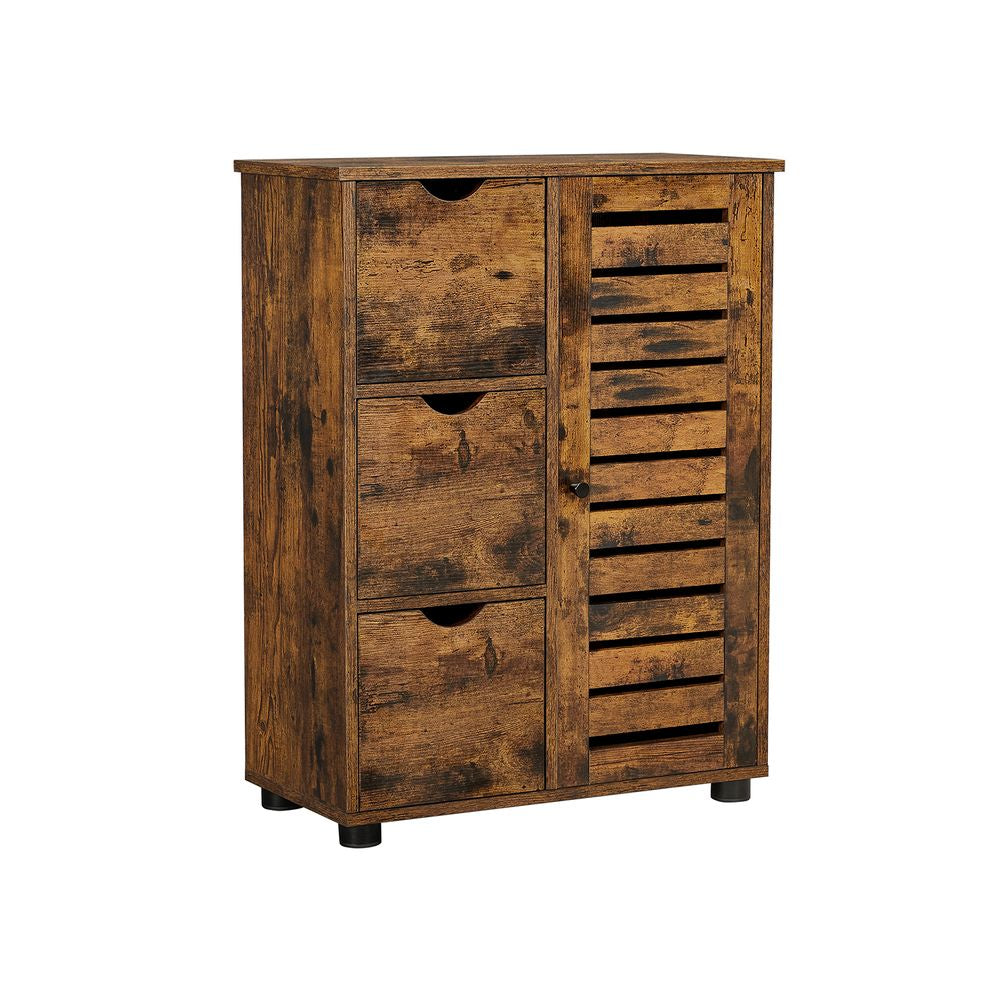 Opbergkast met lades en deur - Vintagebruin