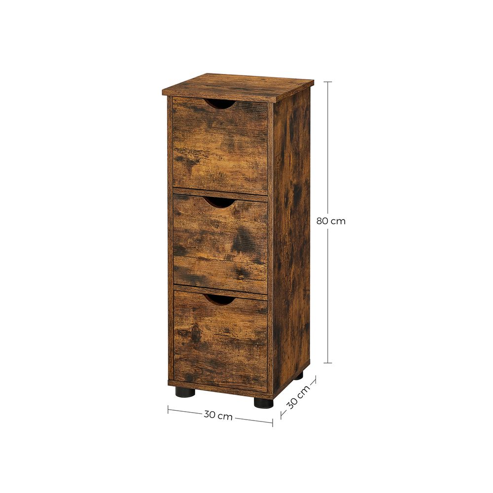 Opbergkast met lades - Vintagebruin