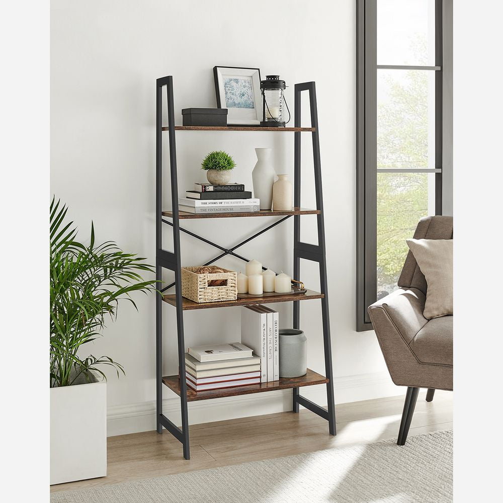 Kast met bamboe frame - Vintagebruin + Zwart