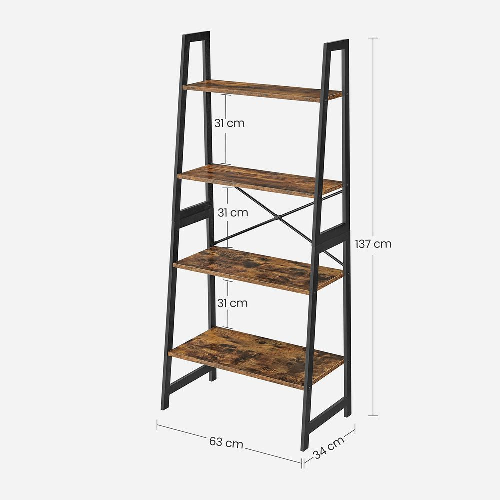 Kast met bamboe frame - Vintagebruin + Zwart