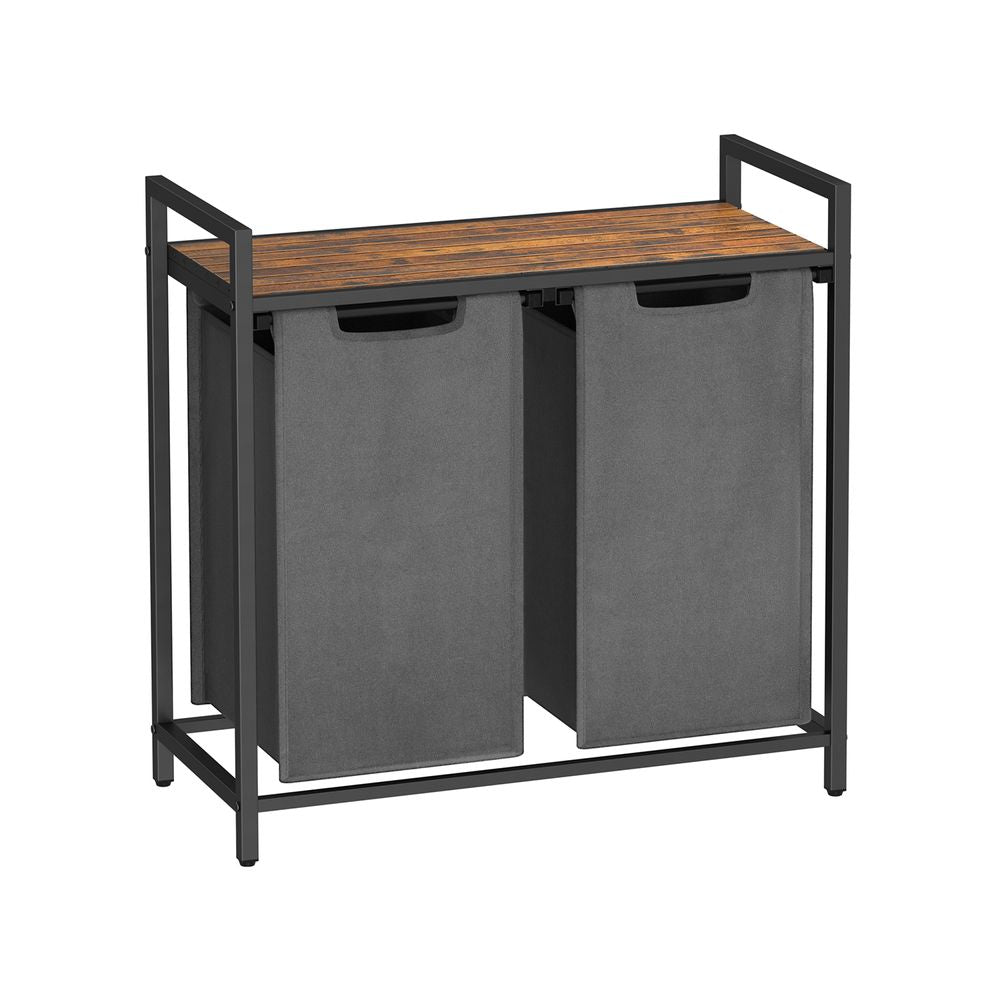 Wasmand 92L - Vintagebruin + Grijs