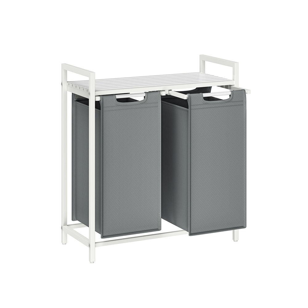 Wasmand 92L - Wit + Lichtgrijs