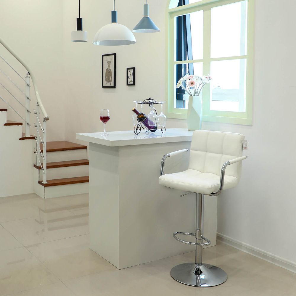 Barstoelen set van 2 - Wit
