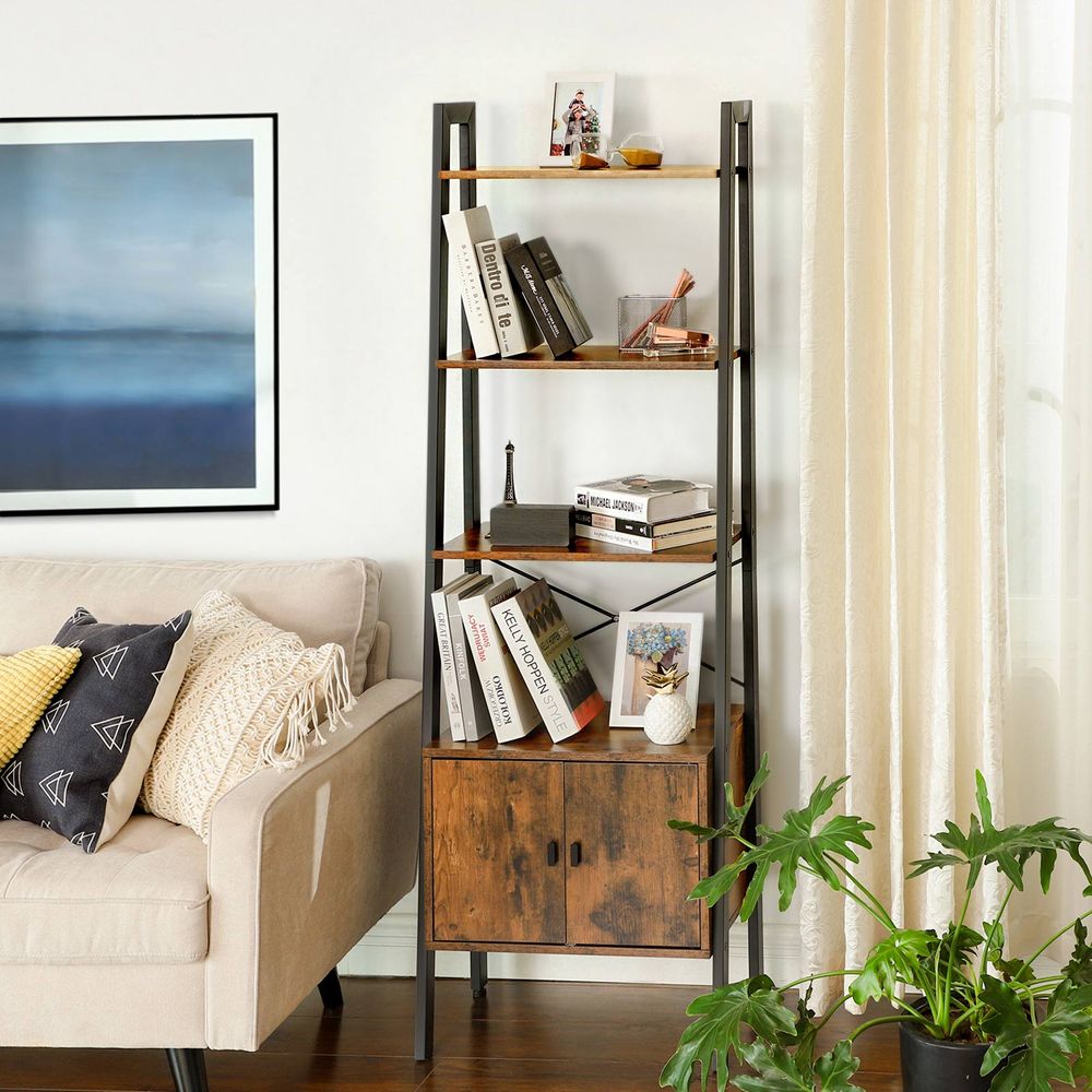 Industrieel design kast met 4 planken