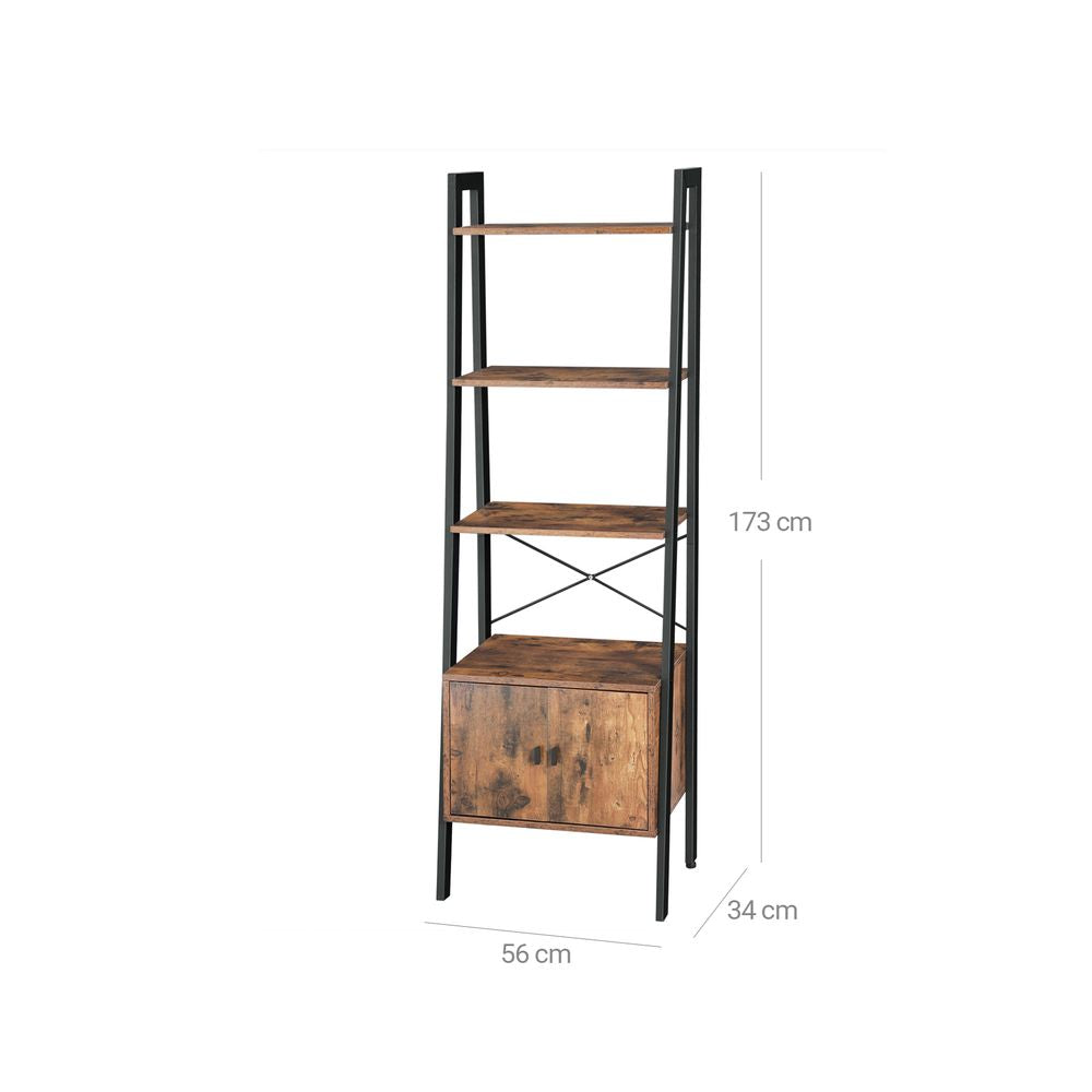 Industrieel design kast met 4 planken