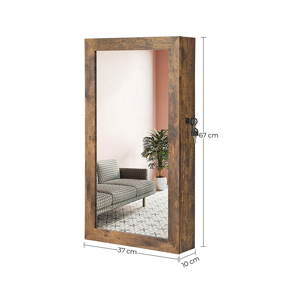 Stijlvol hangend sieradenkastje - Vintagebruin