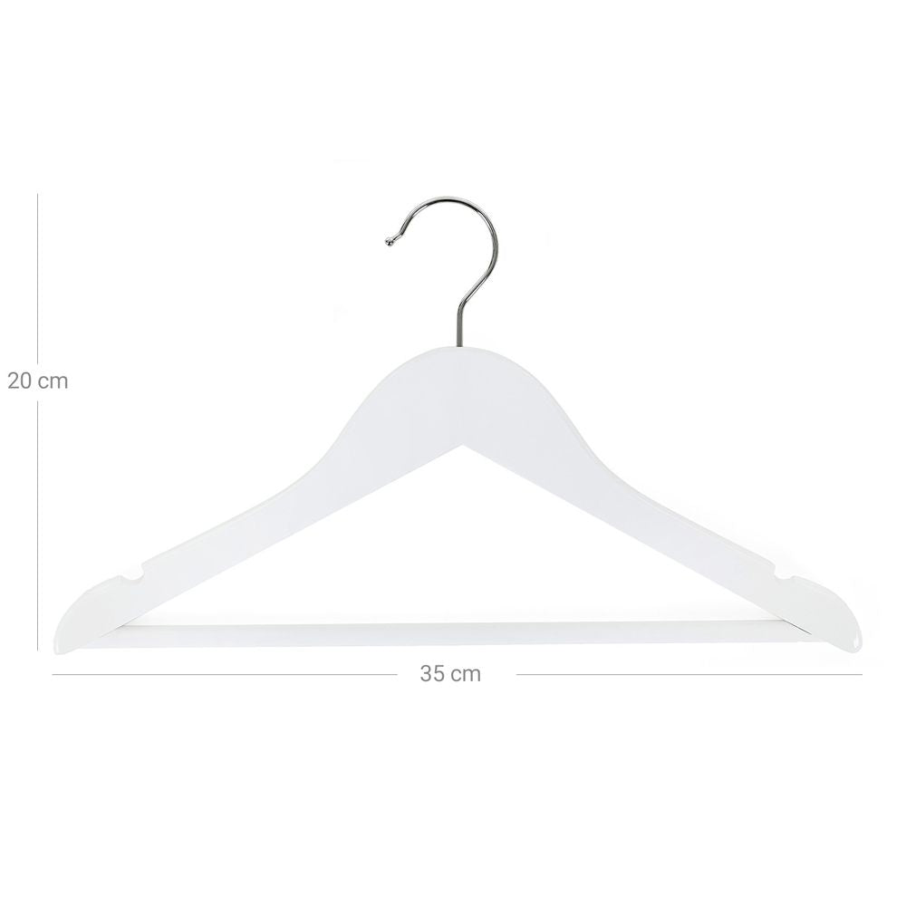 Kinderkleerhangers Esdoornhout - Wit 20 stuks