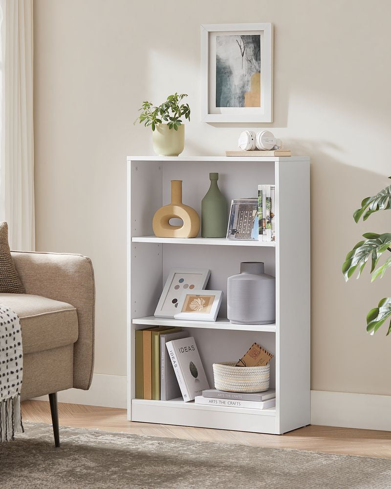 Boekenkast 3 vakken 24 x 60 x 93 cm - Wit