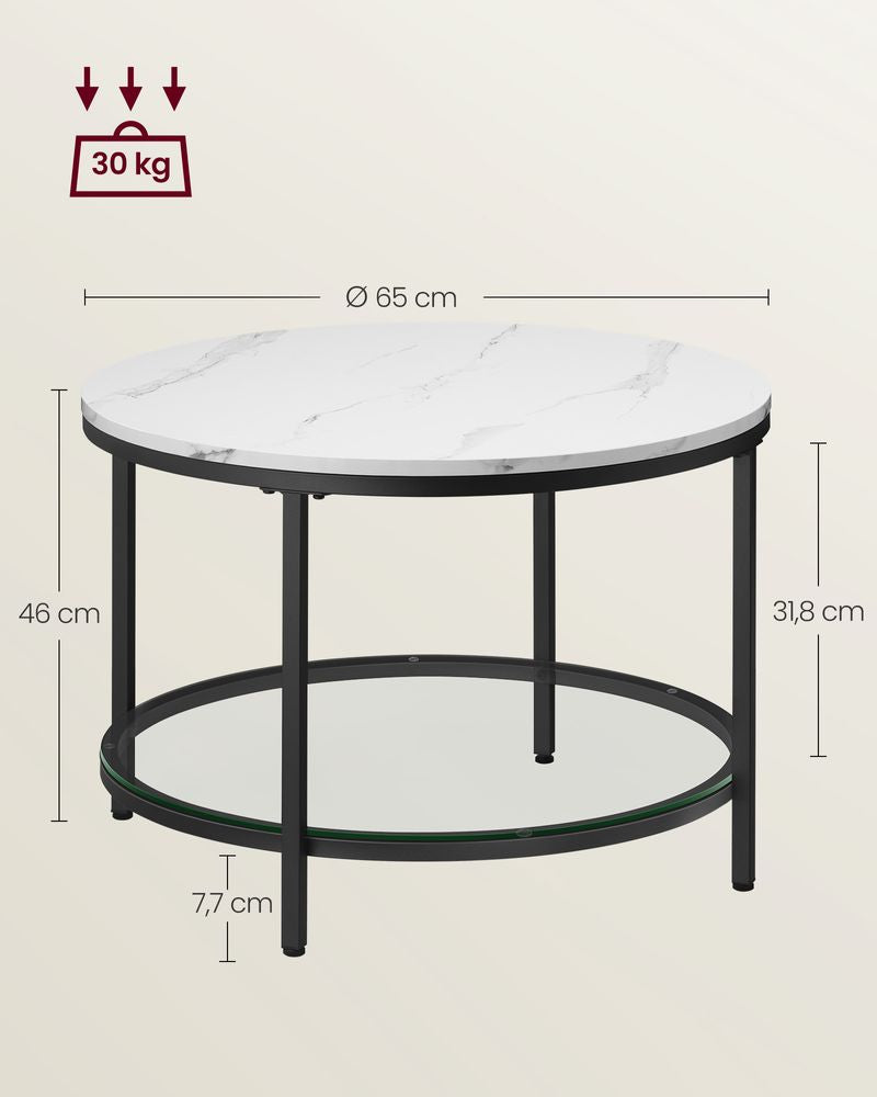 Salontafel met 2 planken voor in de woonkamer