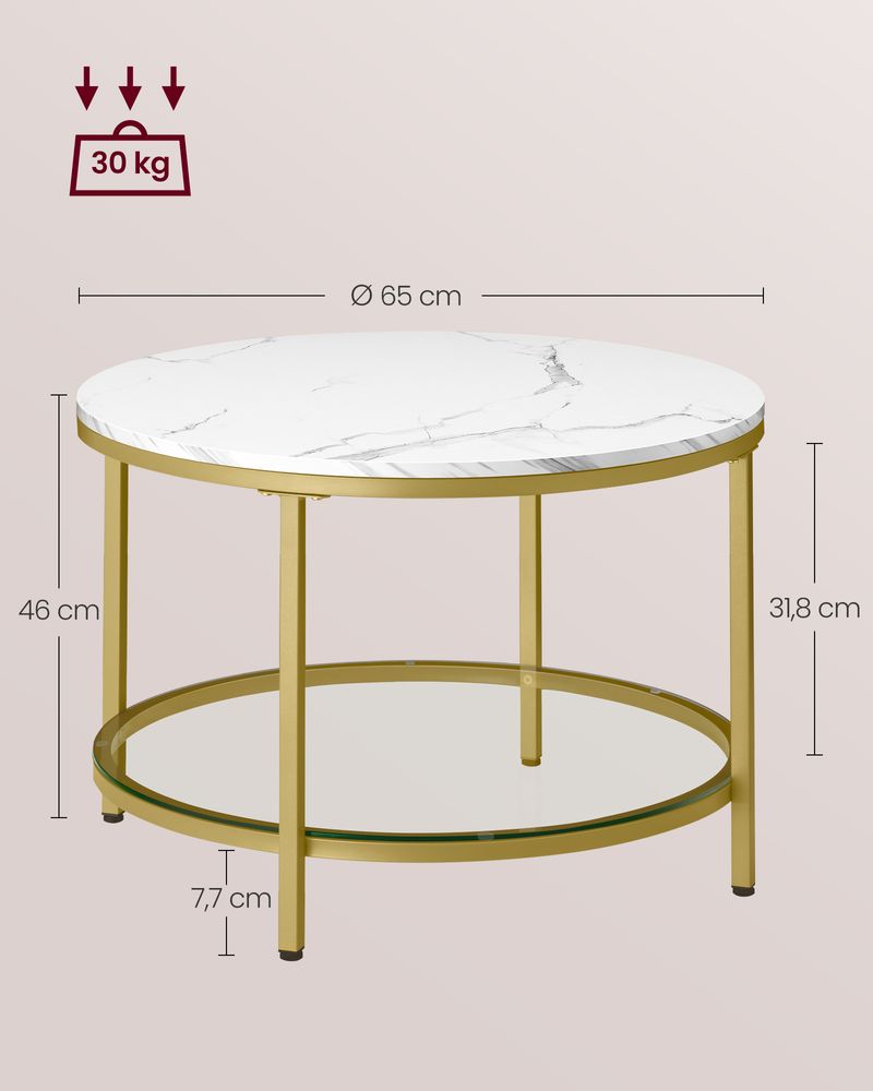 Salontafel met 2 planken voor in de woonkamer