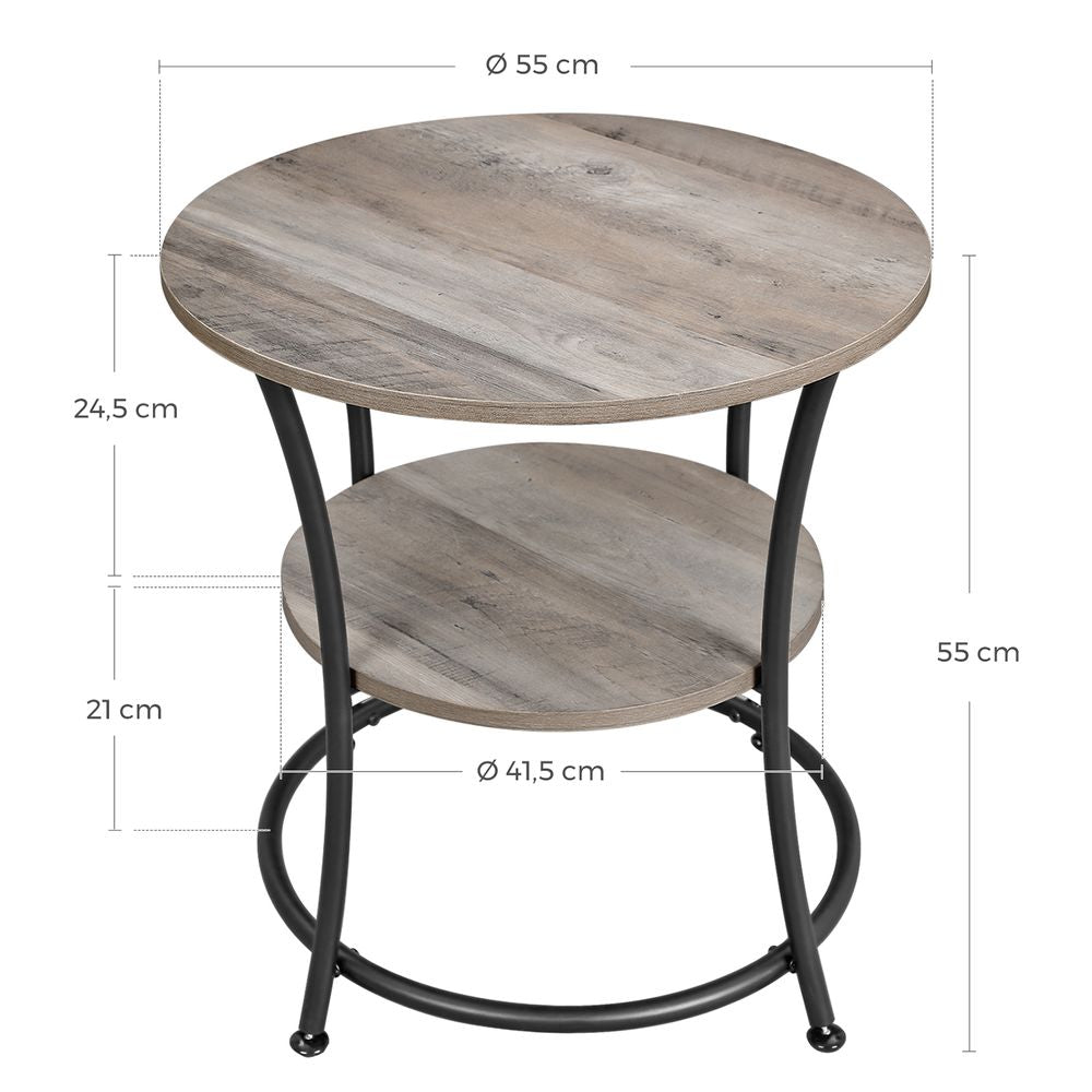 Ronde bijzettafel