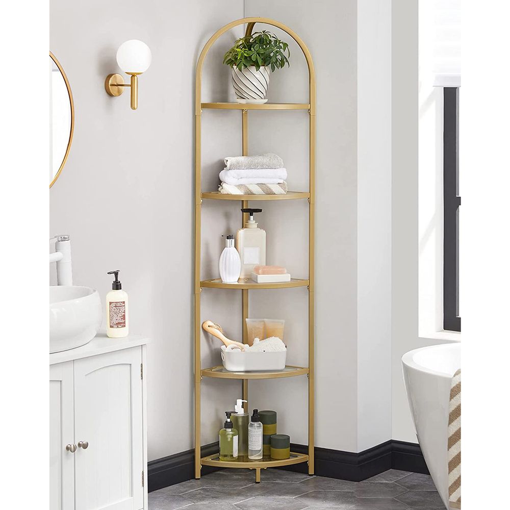 Hoekkast met 5 niveaus - Metallic Goud