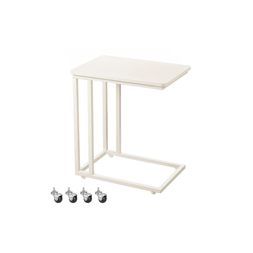 Bijzettafel met wielen - Roomwit
