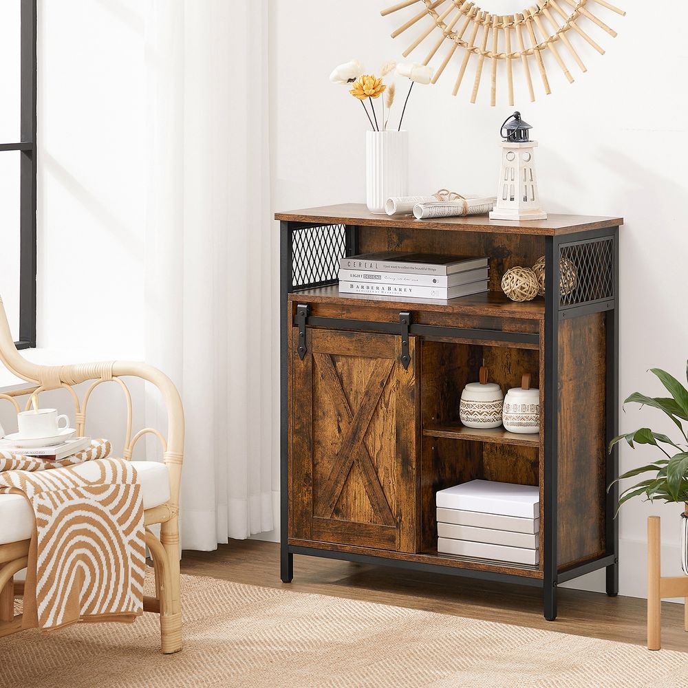 Dressoir met schuifdeur - Vintagebruin
