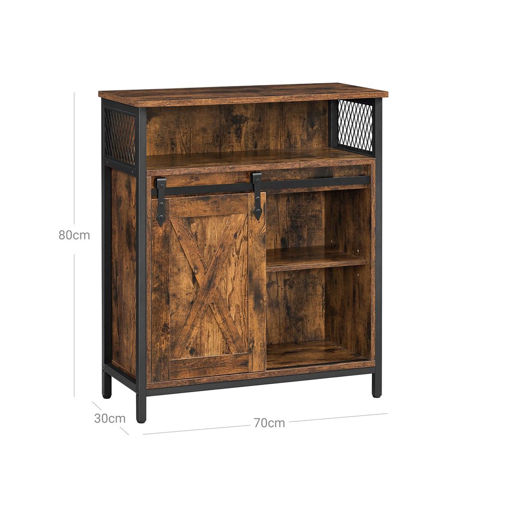 Dressoir met schuifdeur - Vintagebruin