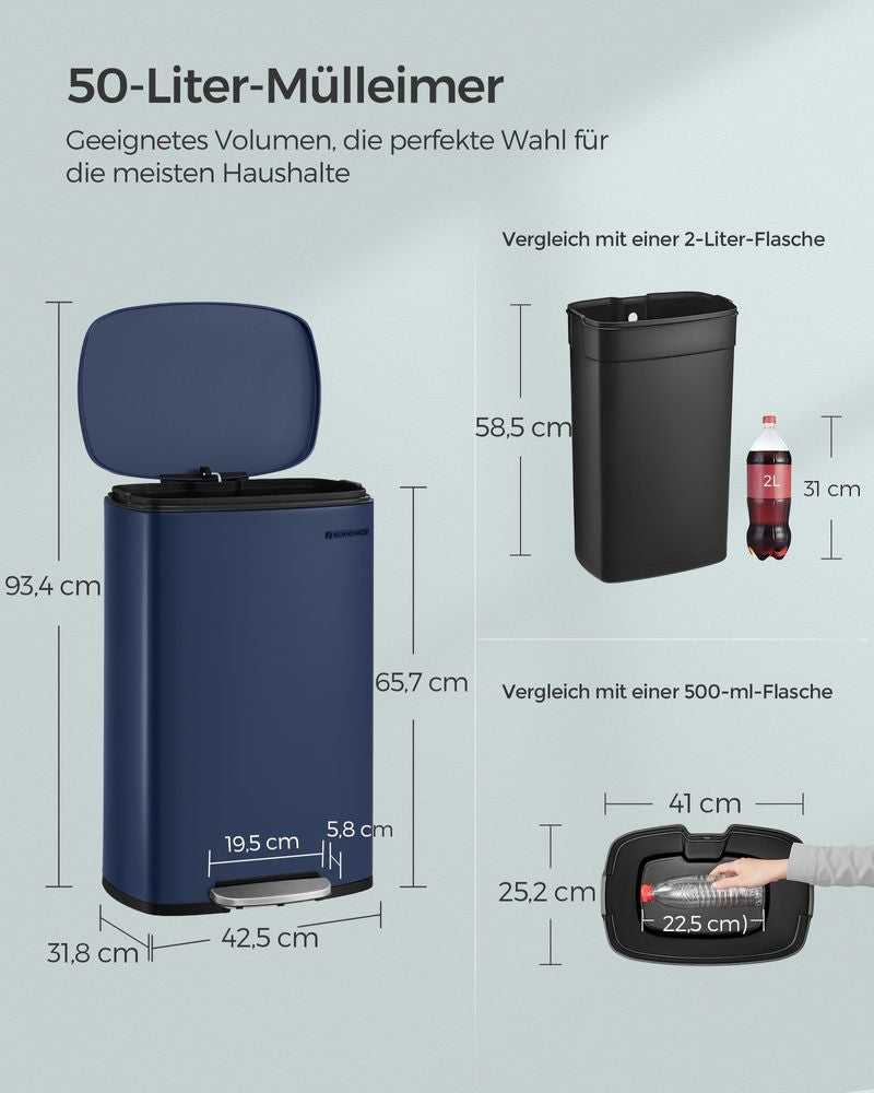 Pedaalemmer 50L - Blauw