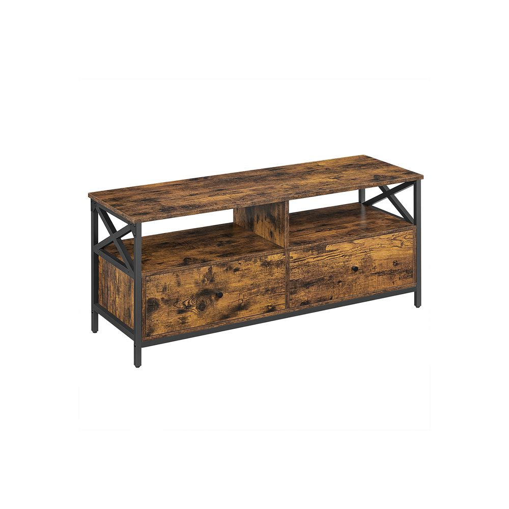 TV-meubel 120 x 40 x 50 cm - Rustiek bruin + Zwart