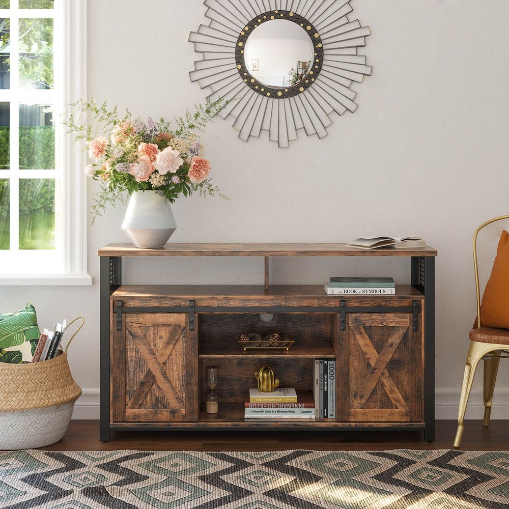 TV-meubel vintage bruin-zwart