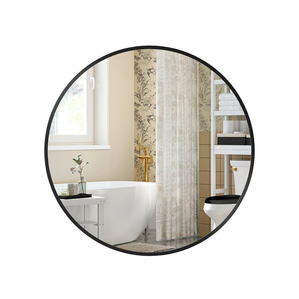 Ronde wandspiegel 50CM - Zwart