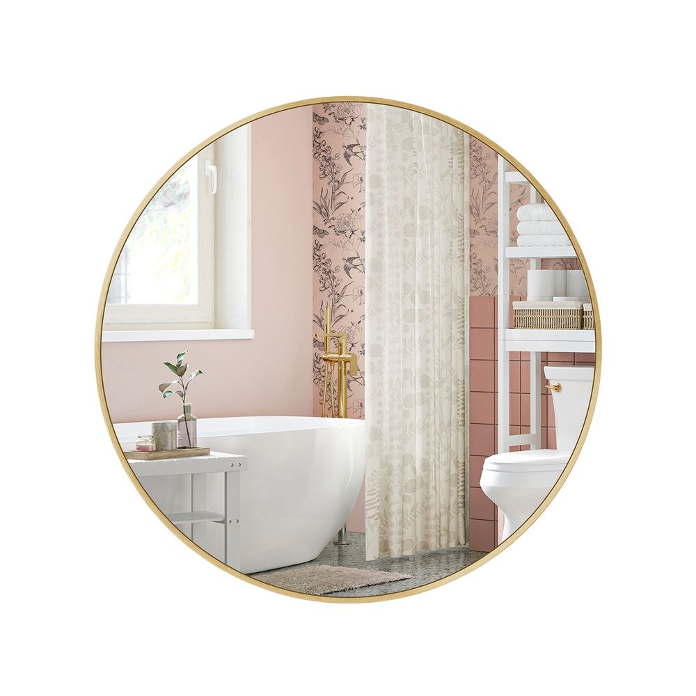 Ronde wandspiegel 61CM - Goud