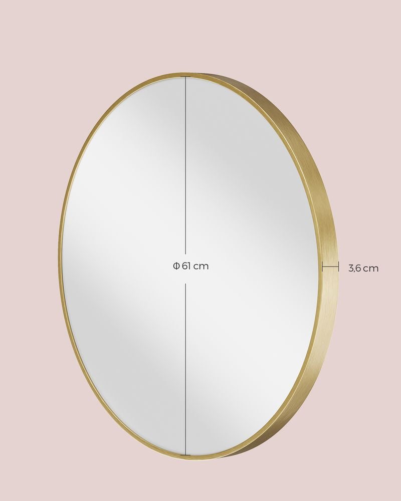 Ronde wandspiegel 61CM - Goud