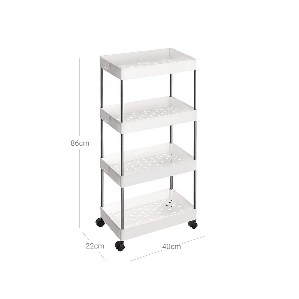 Trolley 4 niveaus - Wit