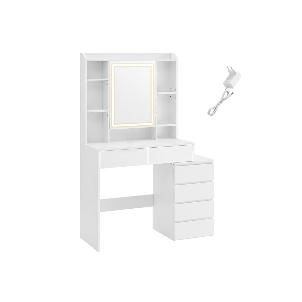 Kaptafel met LED verlichting - Wolk wit