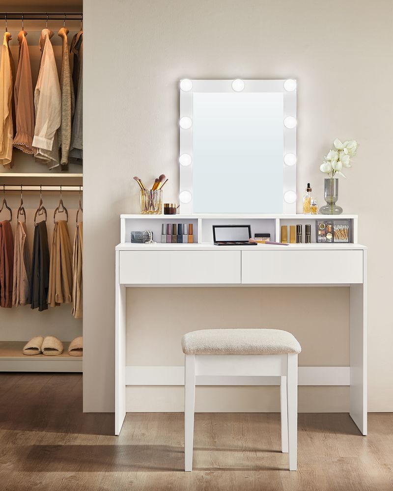 Kaptafel met LED-verlichting - Wit