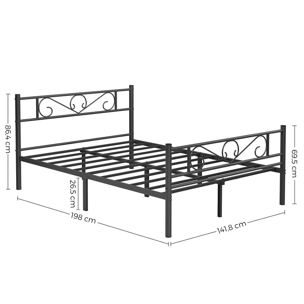 Bed frame tweepersoons - Zwart