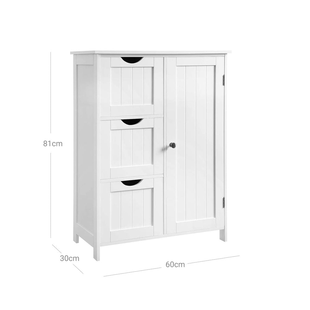 Kast met 3 grote lades - Wit
