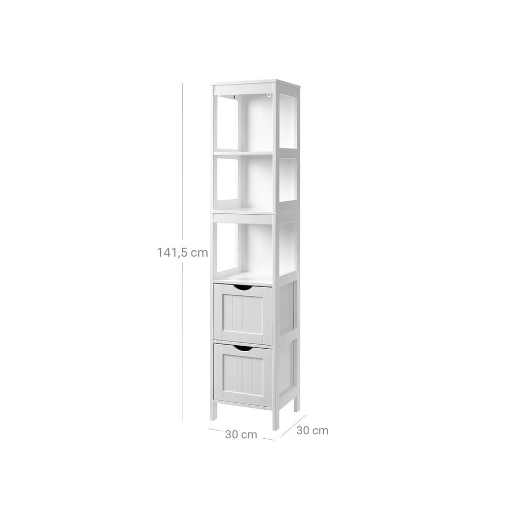Hoge landelijke kast - Wit