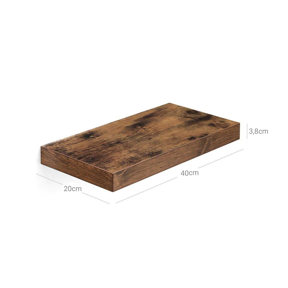 Zwevende wandplank 40CM - Vintagebruin