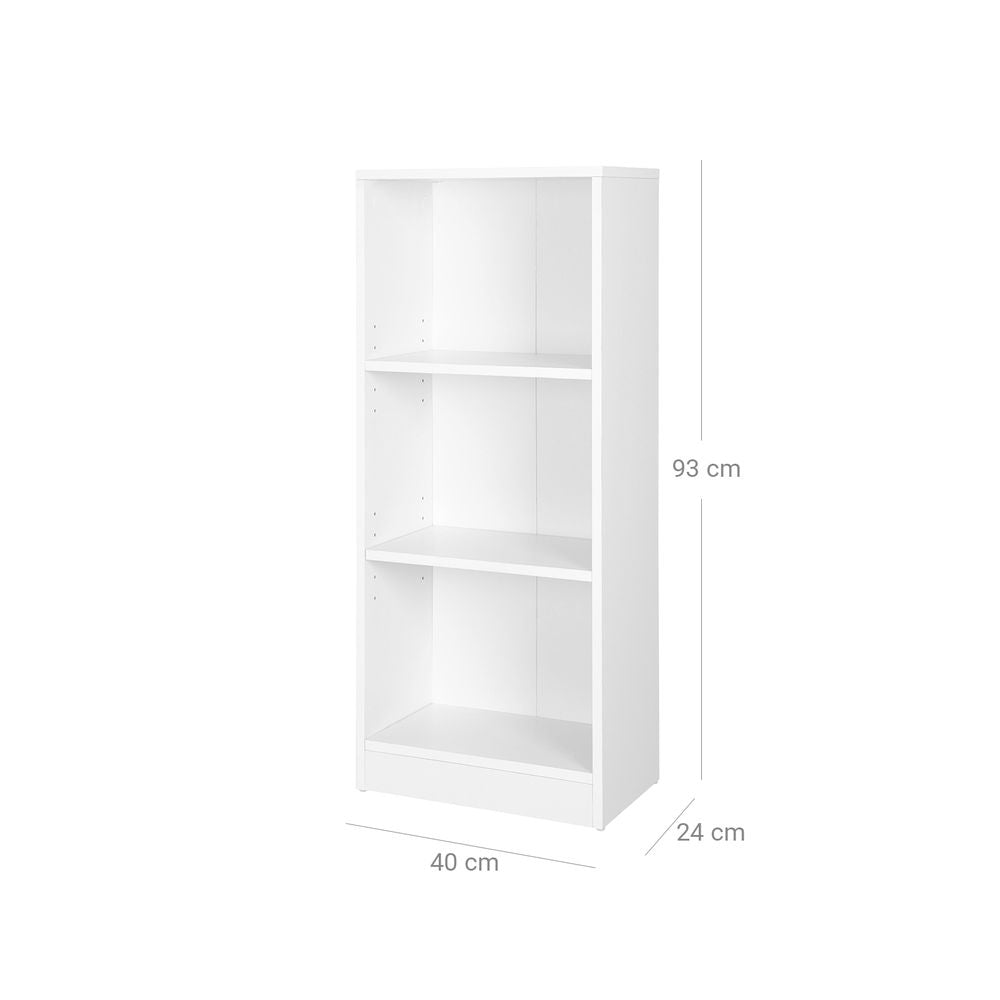 Eenvoudige boekenkast met 3 vakken - Wit