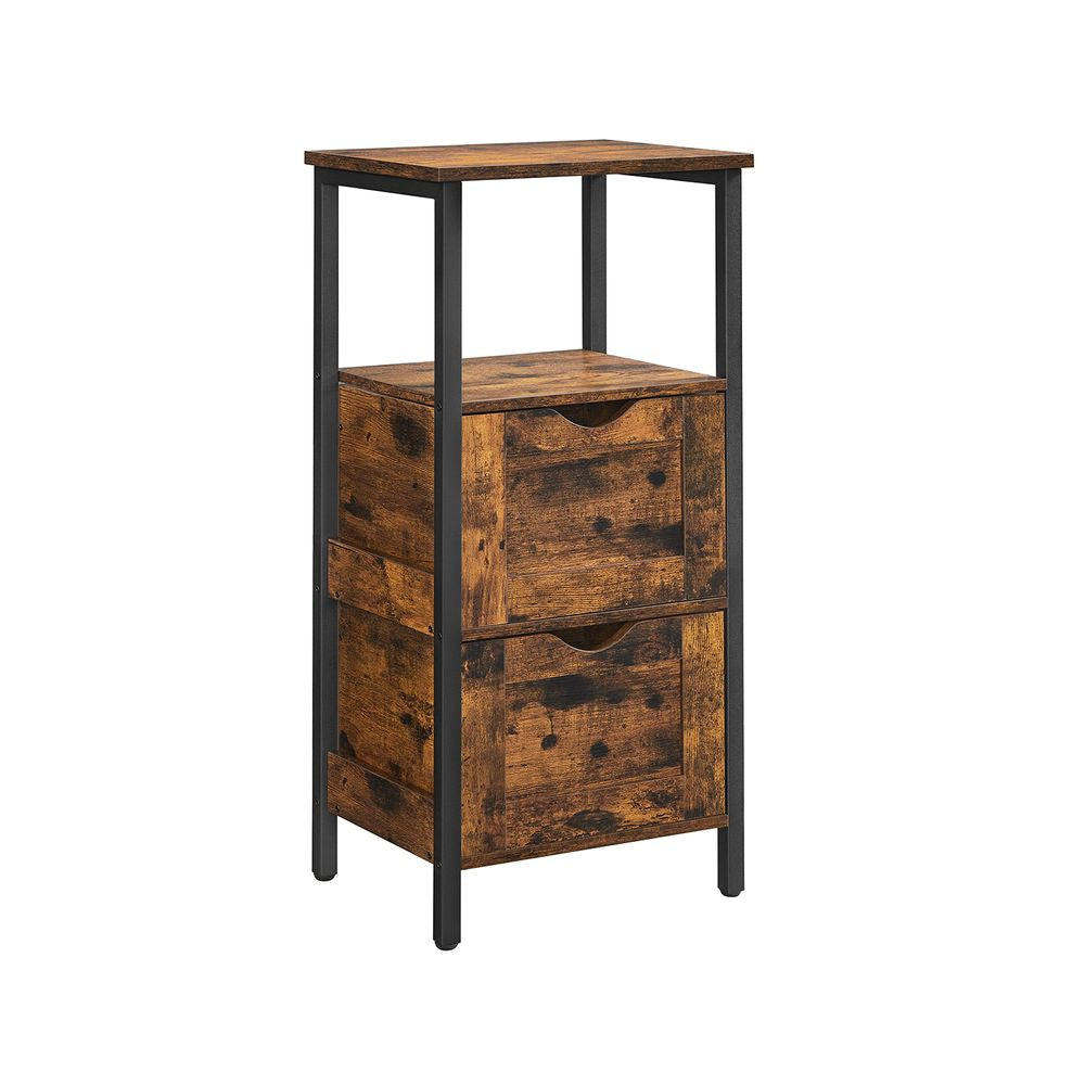 Opbergmeubel met 2 lades - Vintagebruin