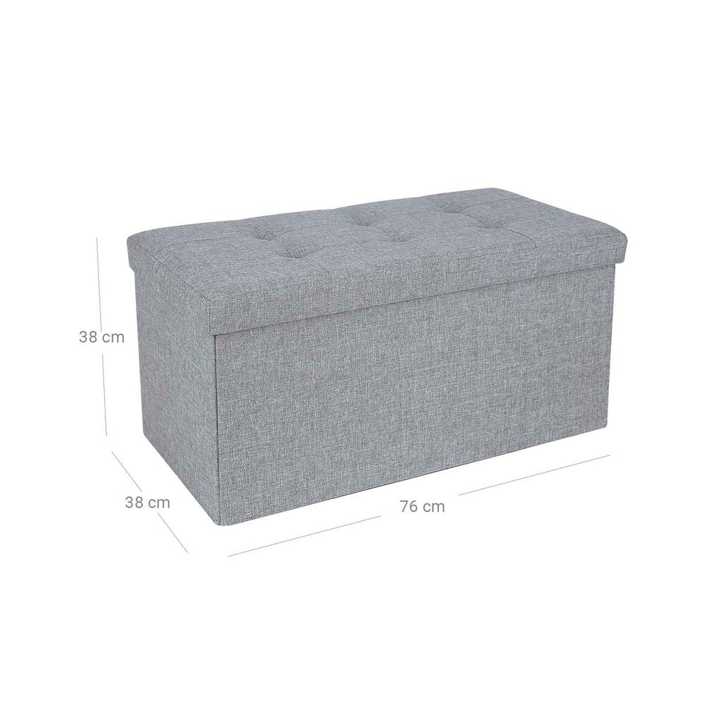 Bank met opbergruimte 76x38x38 CM - Lichtgrijs