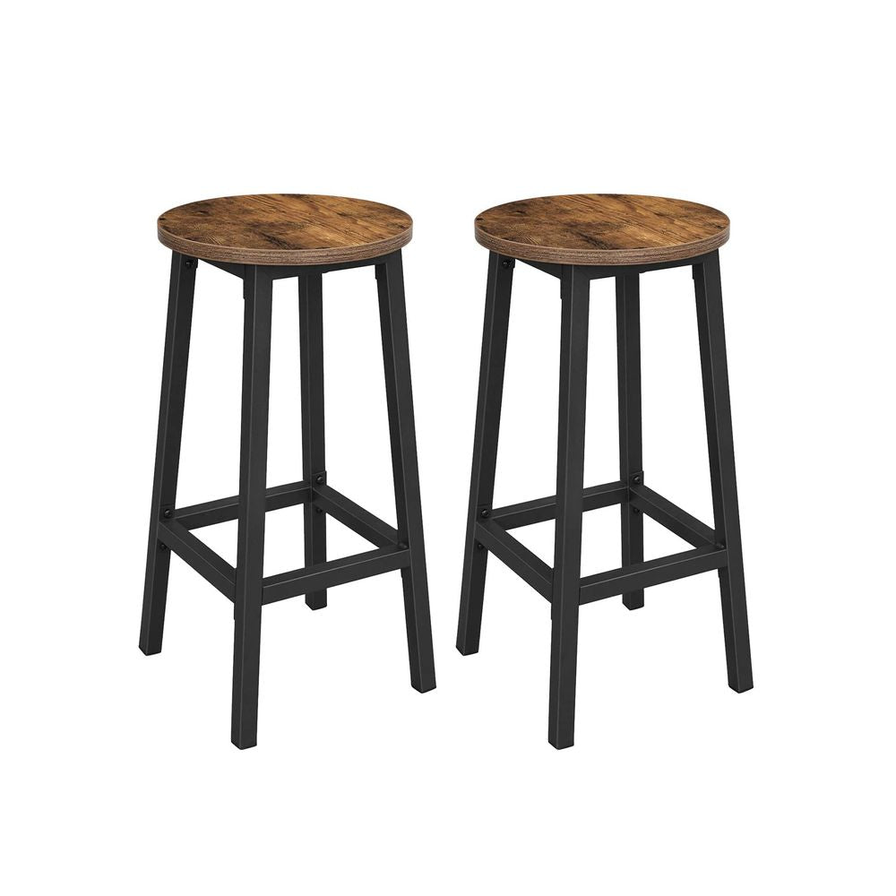 Barkruk set van 2  - Vintagebruin + Zwart