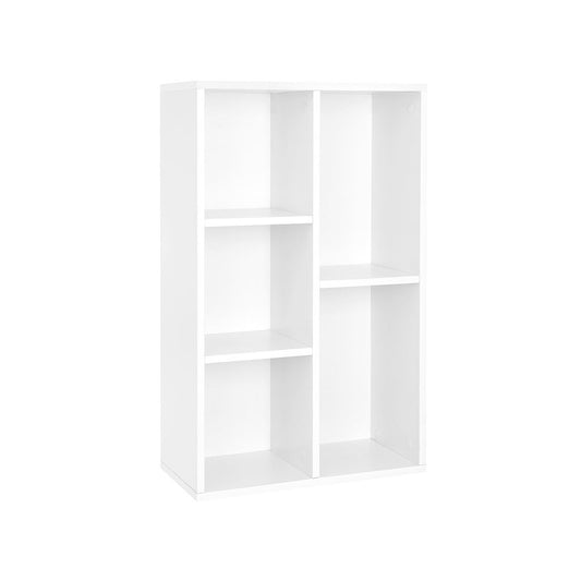Boekenkast met 5 vakken wit