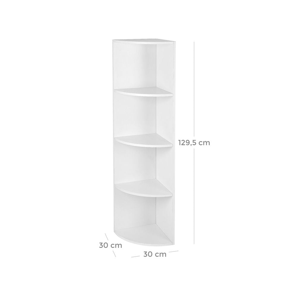 Hoekkast met 4 planken - Wit