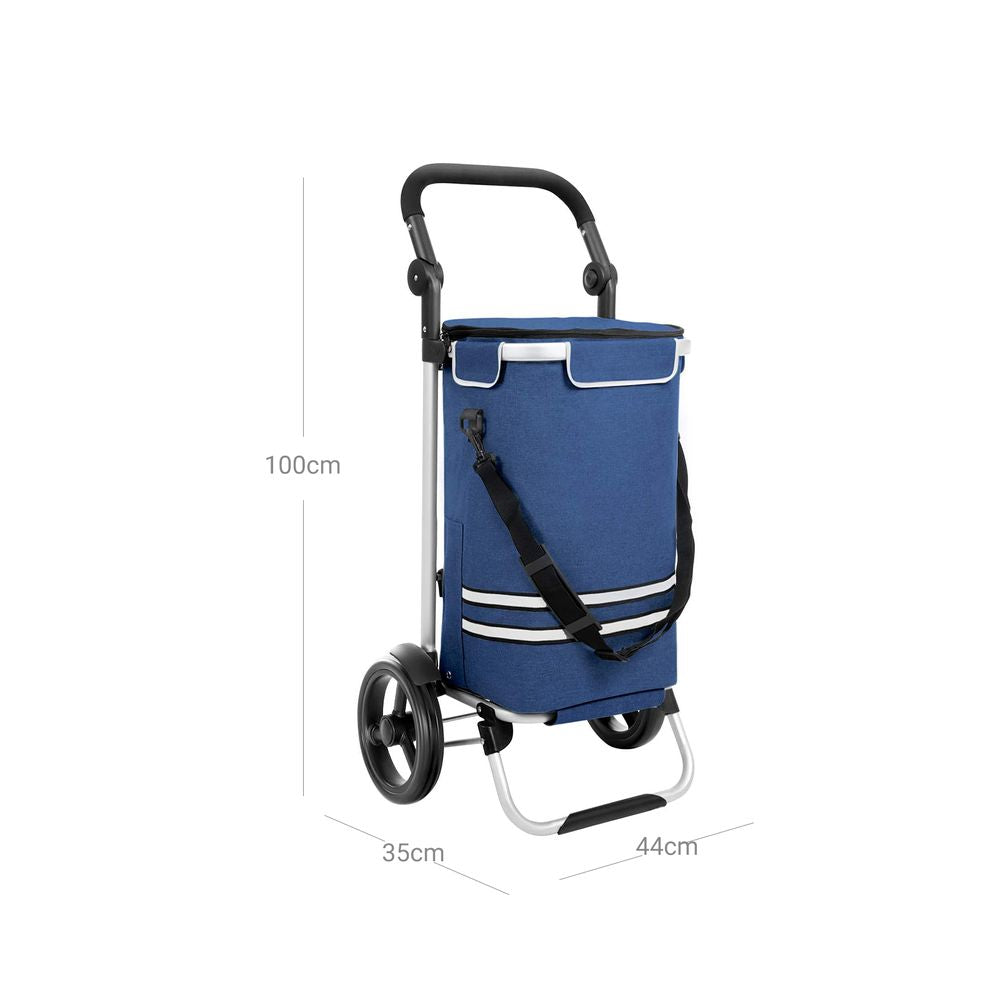Boodschappentrolley met koelvak 35L - Blauw