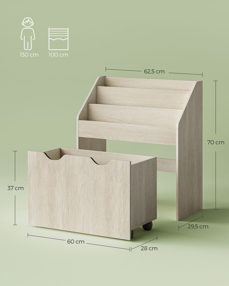 Organizer voor speelgoed en boeken - Beige