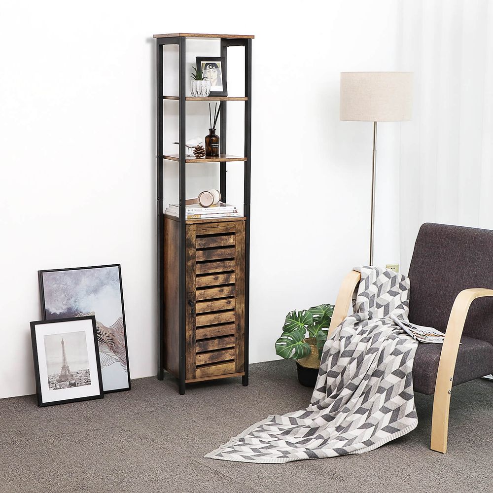 Hoge kast in industriële stijl met 3 niveaus