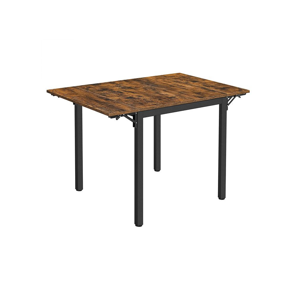 Keukentafel Industrieel - Vintagebruin + Zwart (120 x 78 x 76.2 cm)
