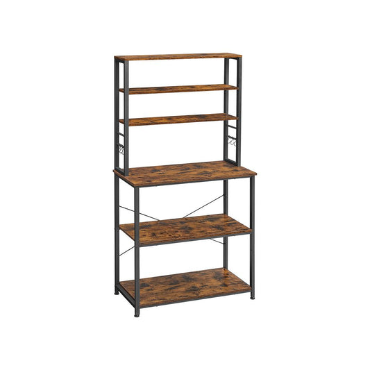 Industrieel design keukenrek - Vintagebruin + Zwart