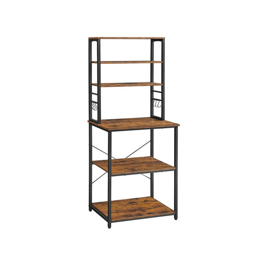 Opbergkast met planken en haken - Vintagebruin