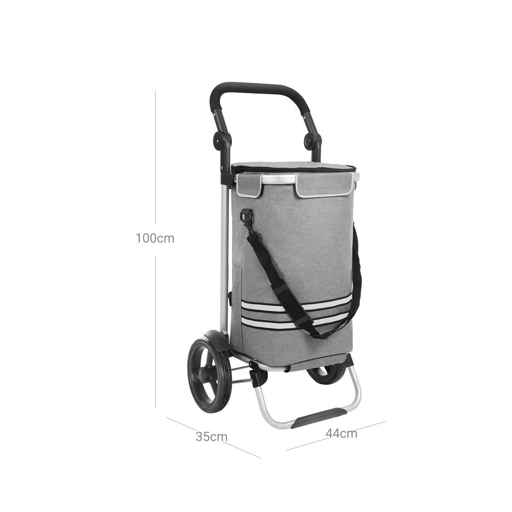 Boodschappentrolley met koelvak 35L - Grijs