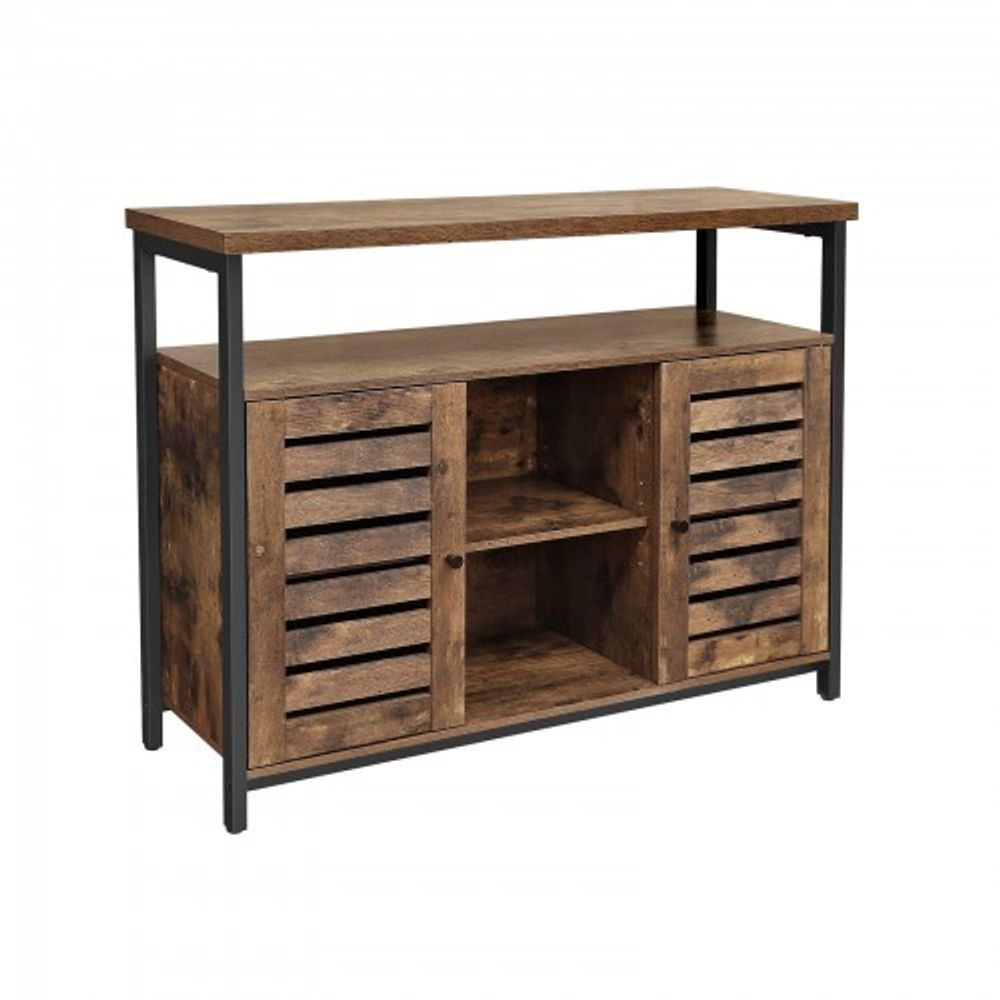 Industriële kast met open planken - Vintagebruin
