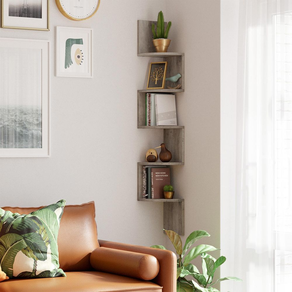 Wandplank met 5 niveaus - Greige