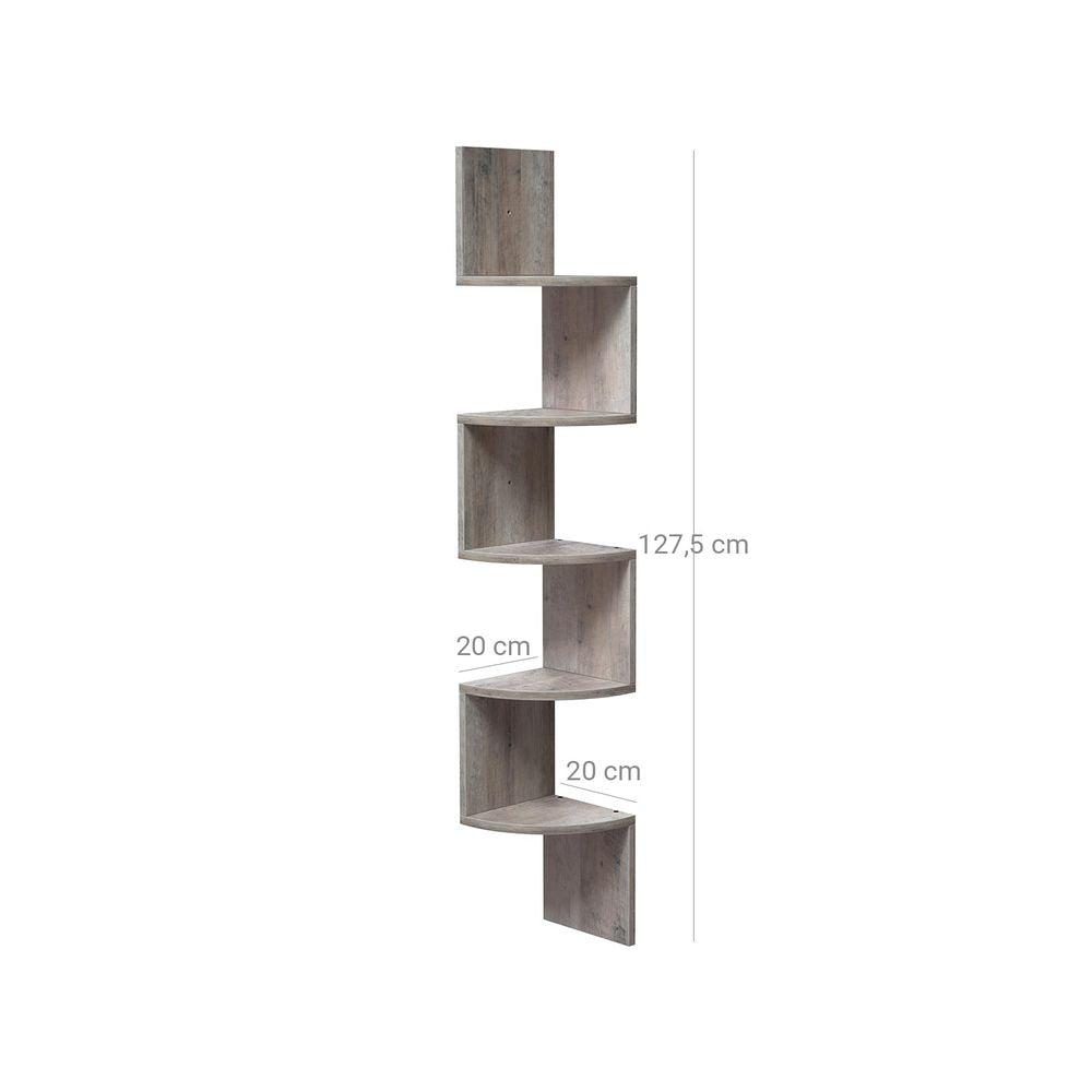 Wandplank met 5 niveaus - Greige
